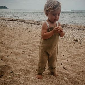 THE SIMPLE Folk Linen Overalls Camel